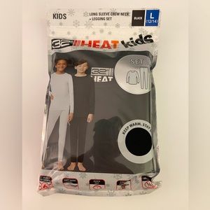 💛NWT 32 Degrees Heat Kids Base Layer Top & Leggings  Size Large (12-14)